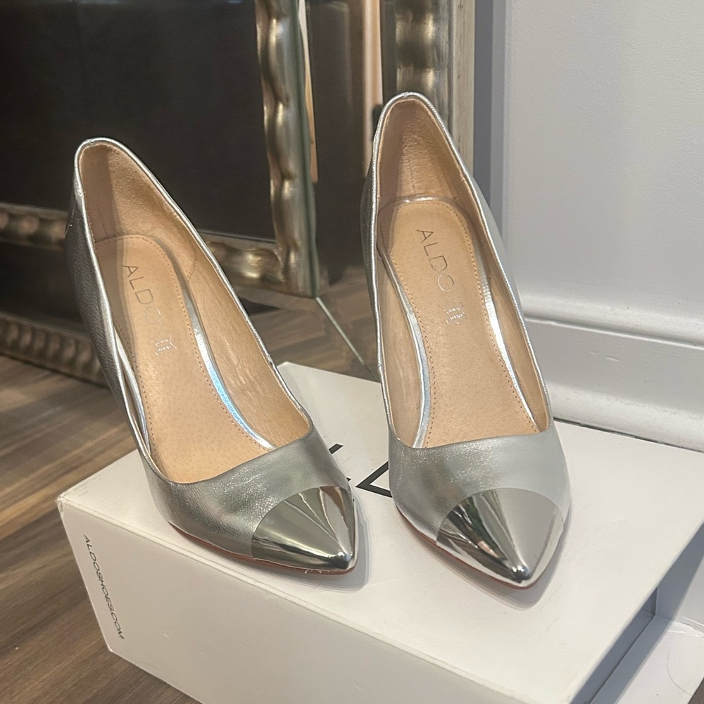 NIB Aldo Silver Heels 🪩💍